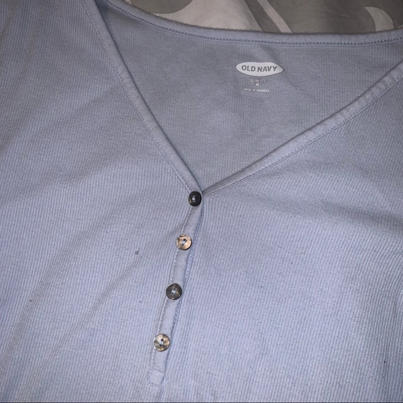 Blue Button Up T - Picture 2 of 3